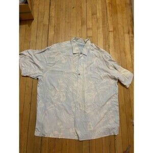Tommy Bahama Short Sleeve Button Up Camp Shirt Silk Floral Palms Mens Size XXL